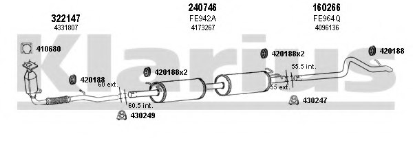 KLARIUS 361908E Exhaust System